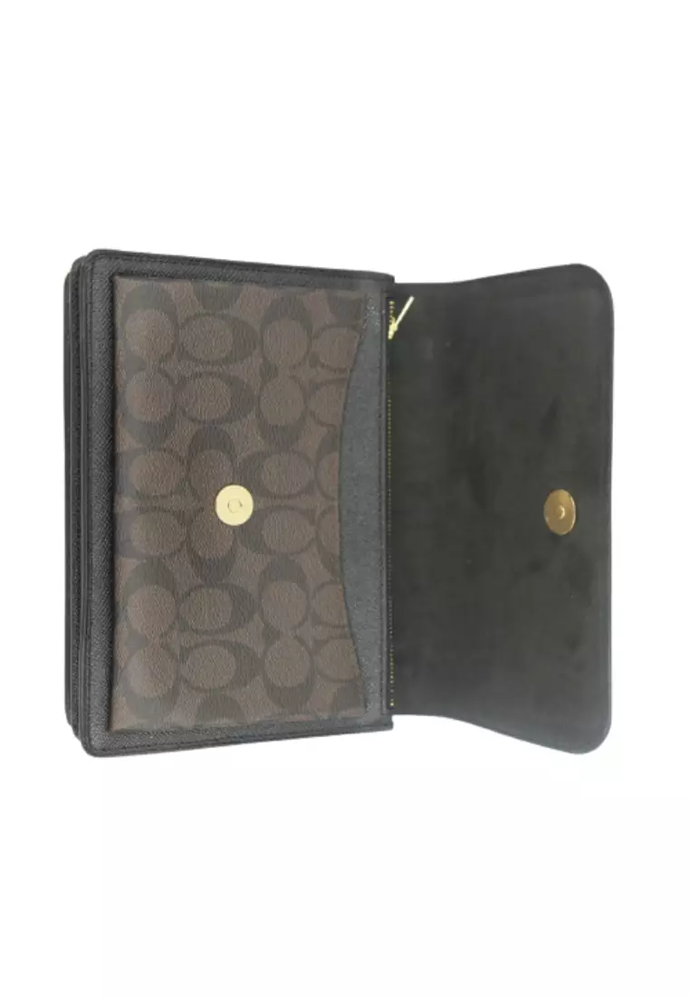 Coach Signature Klare Crossbody 91019 In Brown Black