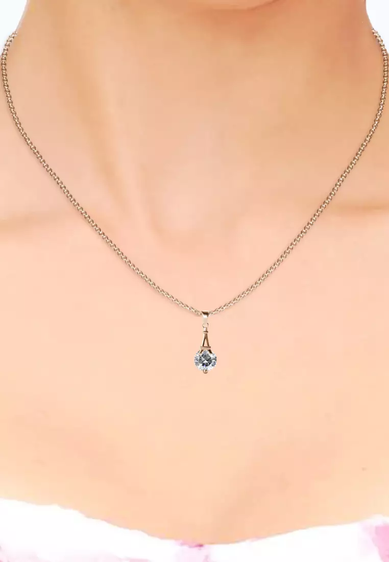 Paris Pendant RG - Kalung Crystal Swarovski® by Her Jewellery