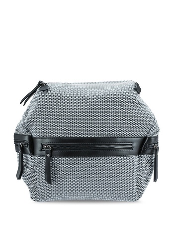 NUVEAU grey PU-Trimmed Nylon Backpack D988FACCC76A60GS_1