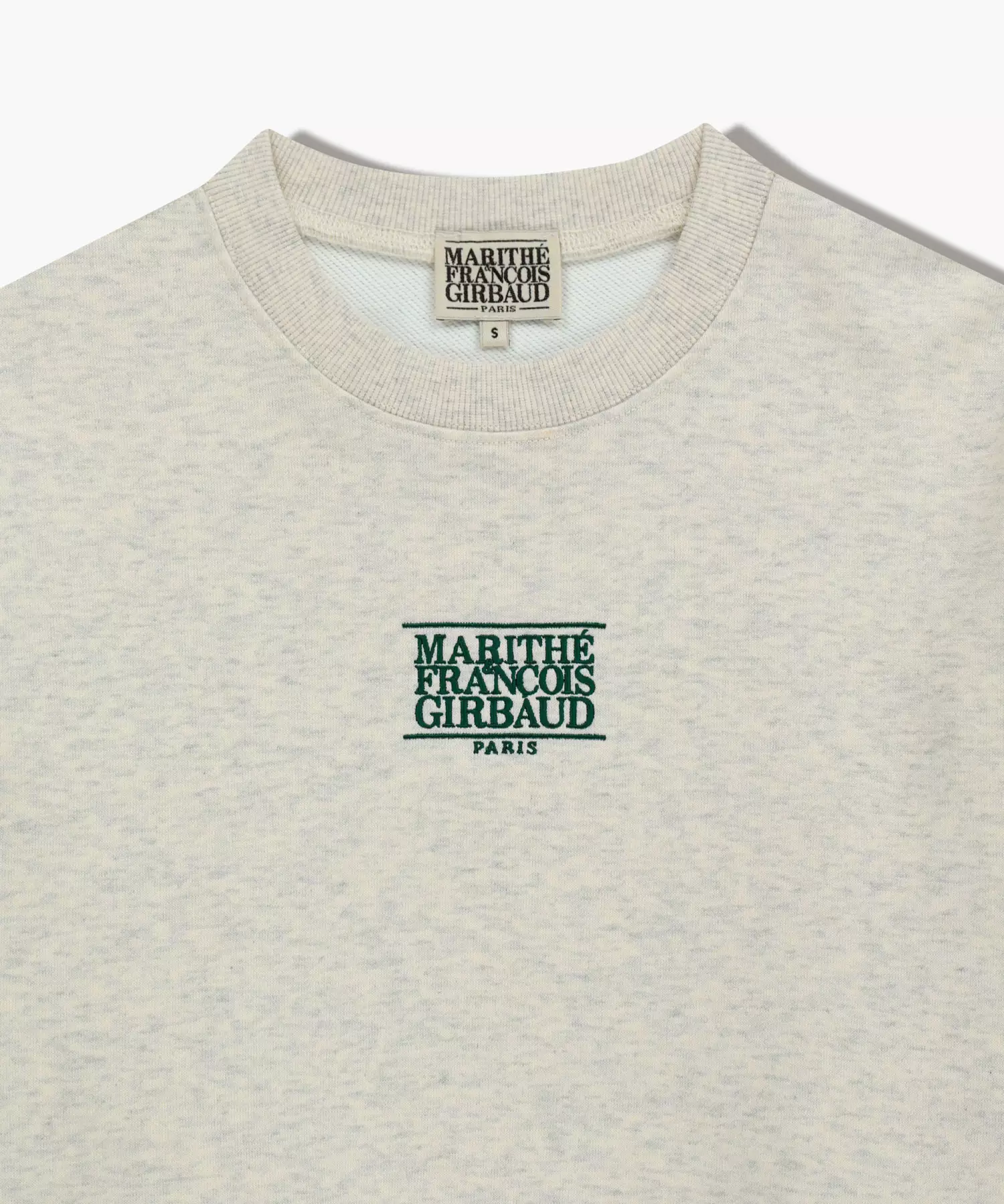 W SMALL CLASSIC LOGO CROP SWEATSHIRT oatmeal