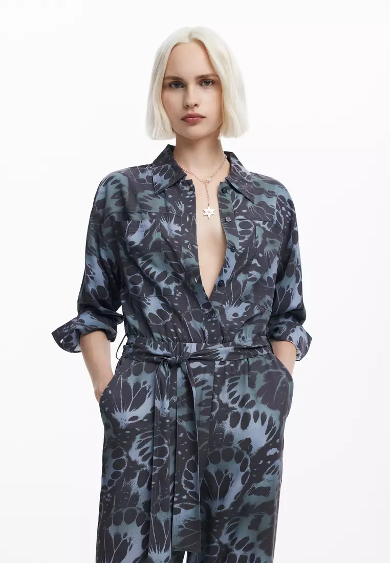 Desigual Woman Flowy printed jumpsuit.