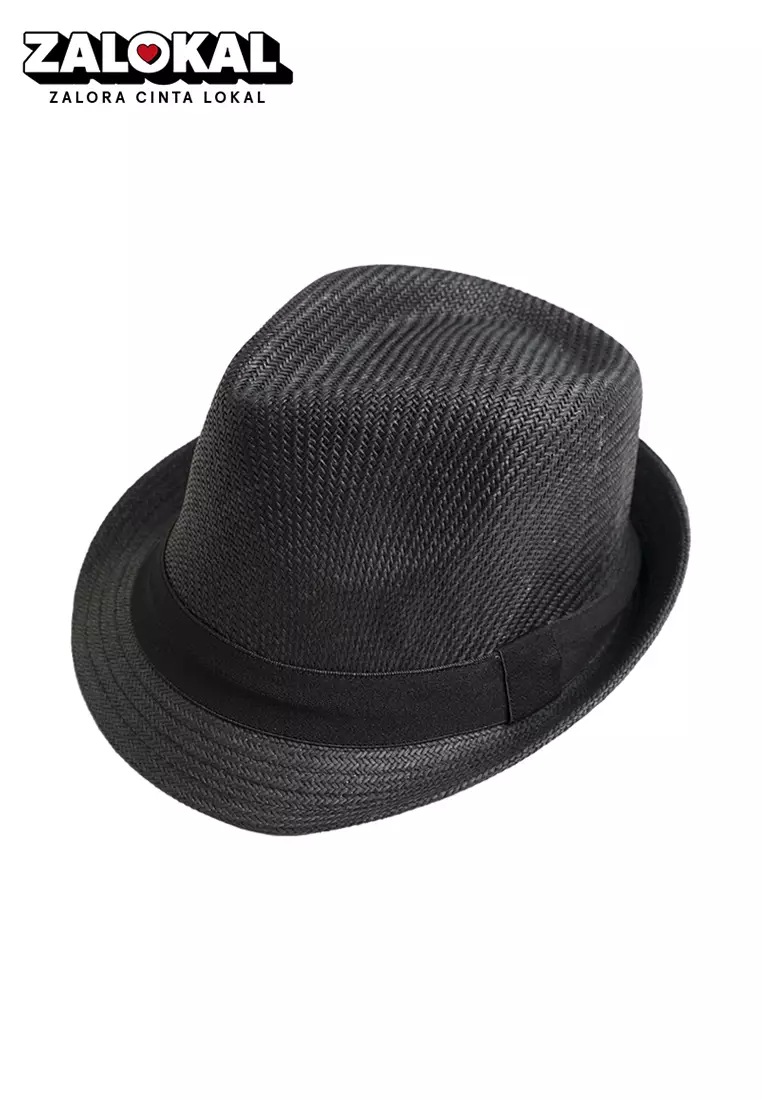 Topi fedora cowboy hat fedora ratan black houseofcuff