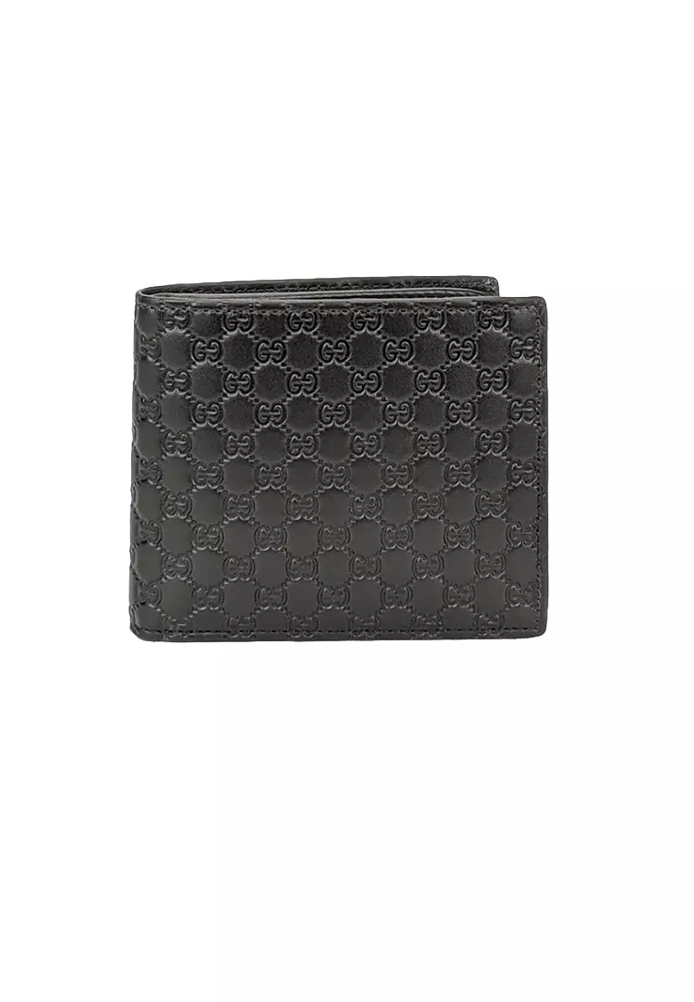 Gucci Men s Microguccissima GG Logo Leather Coin Wallet Black 544472