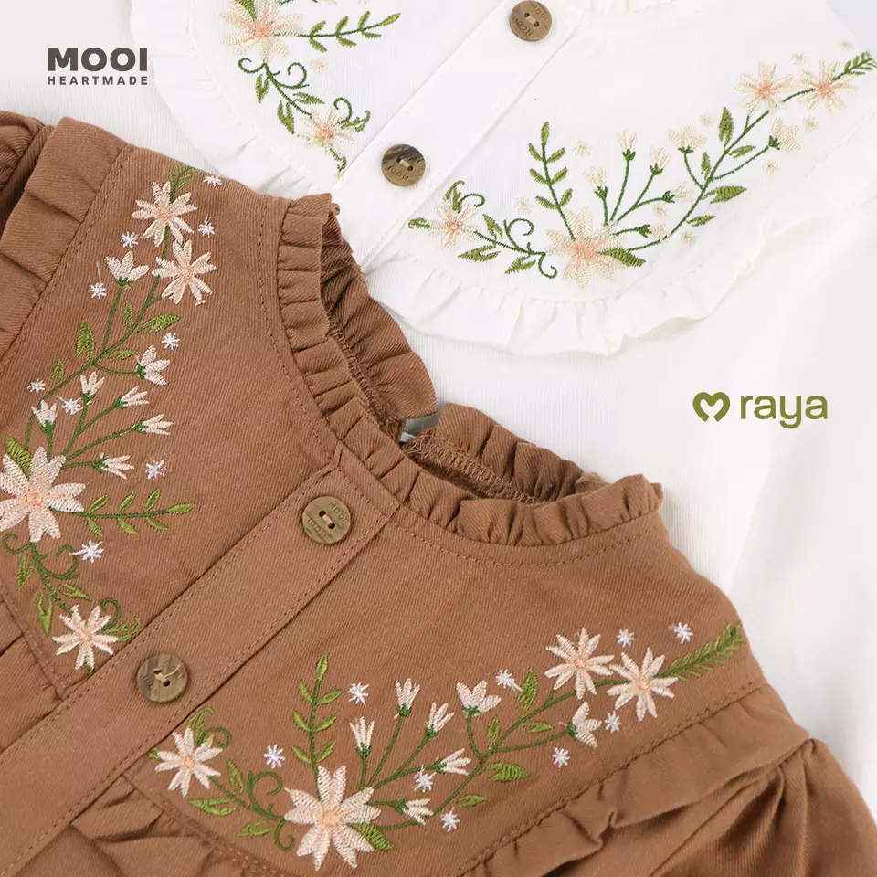 Mooi Dress Anak Gamis Anak Perempuan Raya Collection Noreen Gamis - Khaki