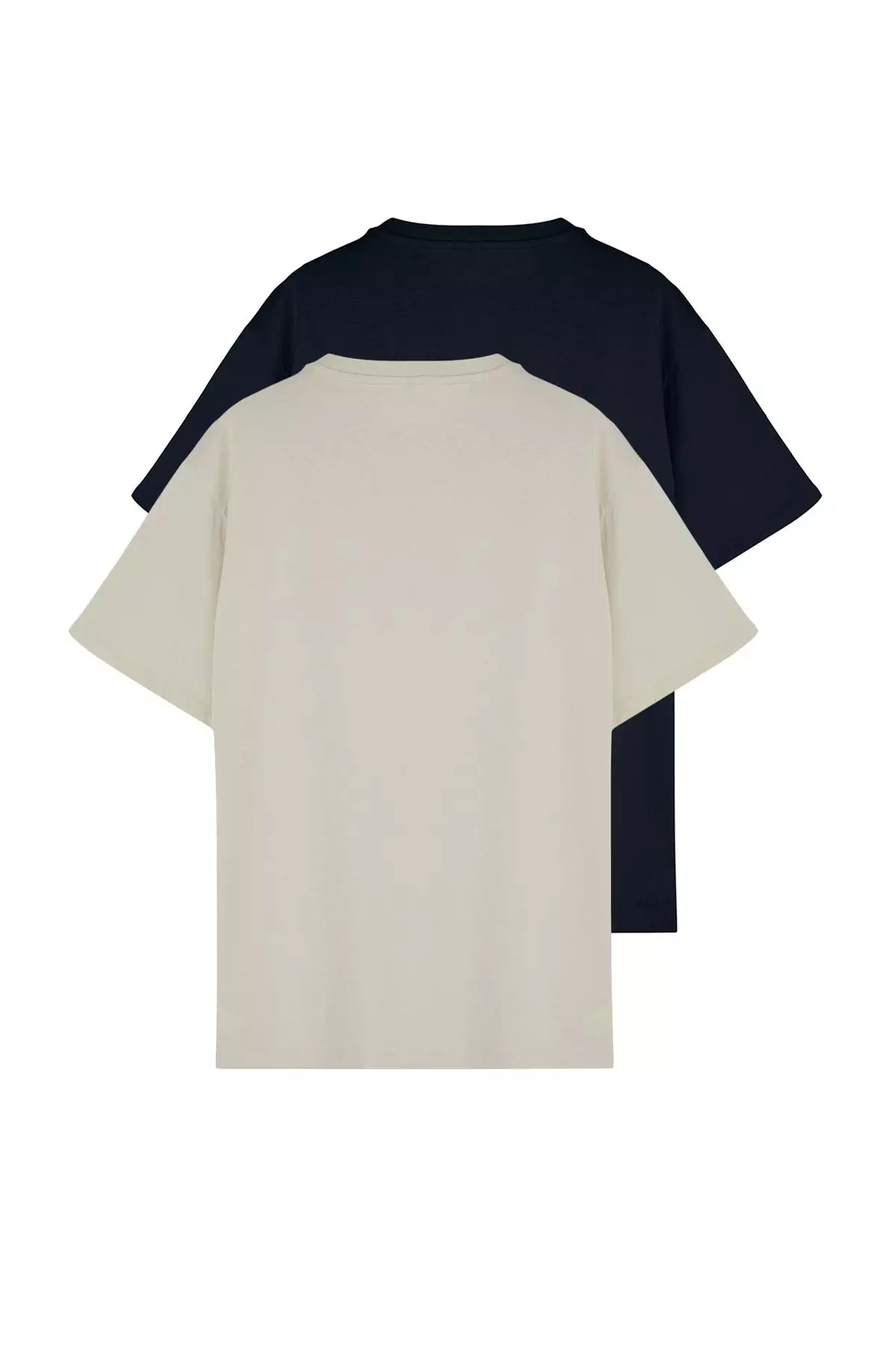 Stone-Navy Blue Large Size 2 Pack Regular/Normal Cut T-Shirt TMNSS24BF00002