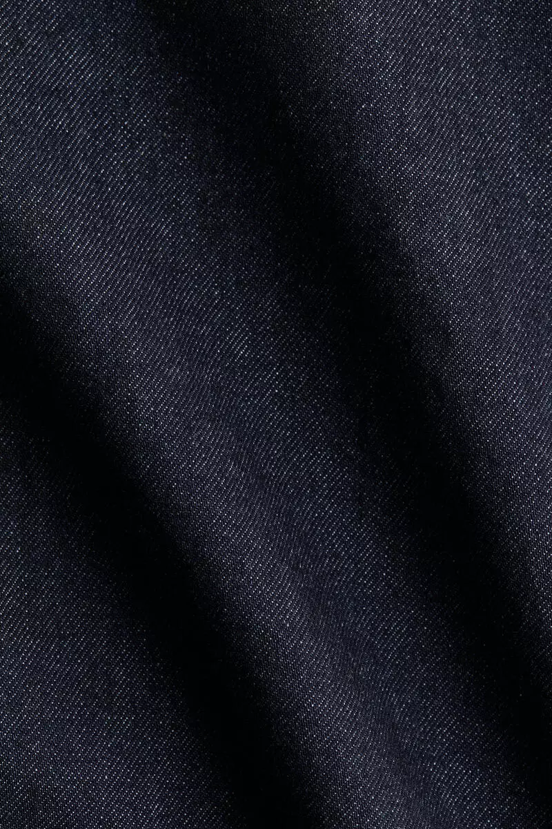 Asymmetric denim strappy dress