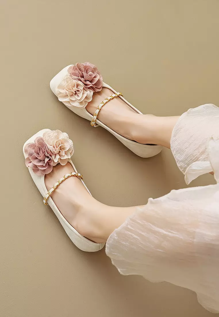 Flower Strap Mary Jane Shoes WW89-1