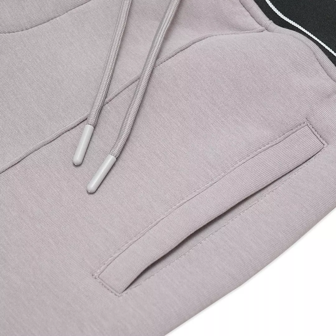 Black Waistband Double Jersey Shorts Grey