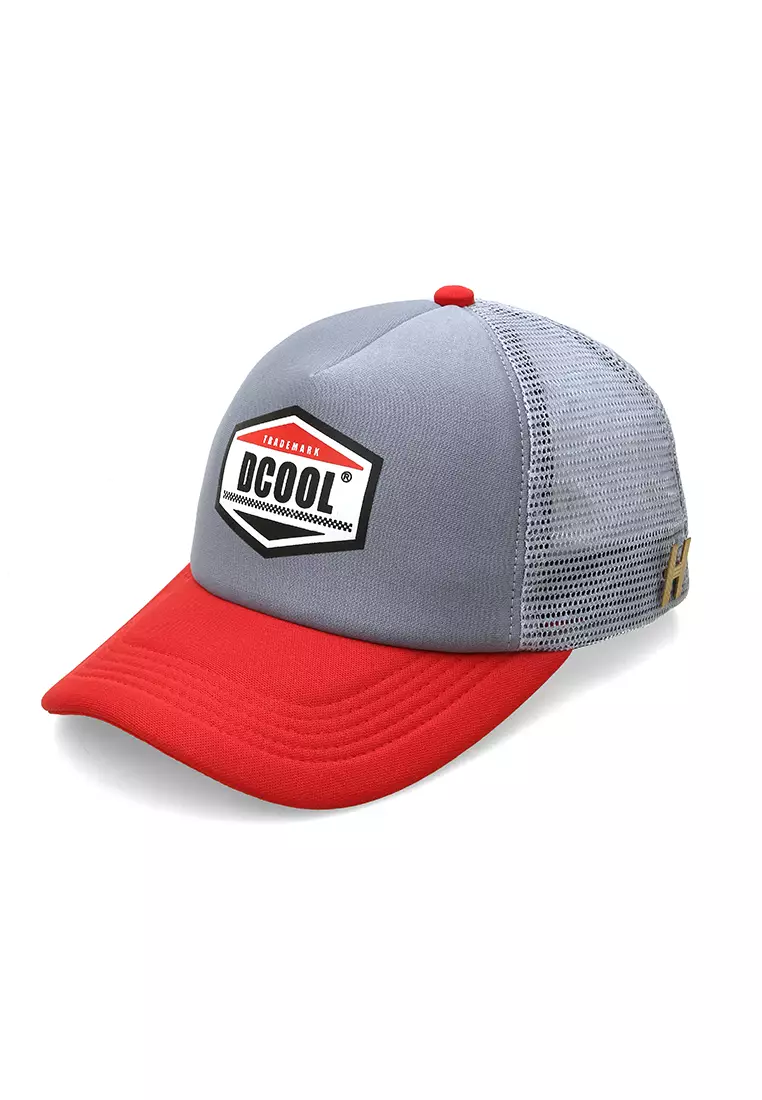 Raesan Topi Baseball Jaring Aksesoris Fashion Pria Adjustable Strap Material Polyester ORIGINAL - Gray Red