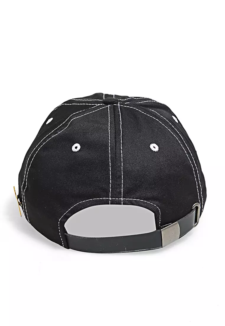 Gemp Topi Snapback Aksesoris Fashion Pria Wanita Bordir Huruf S Resizable Strap Material Drill ORIGINAL - Black White