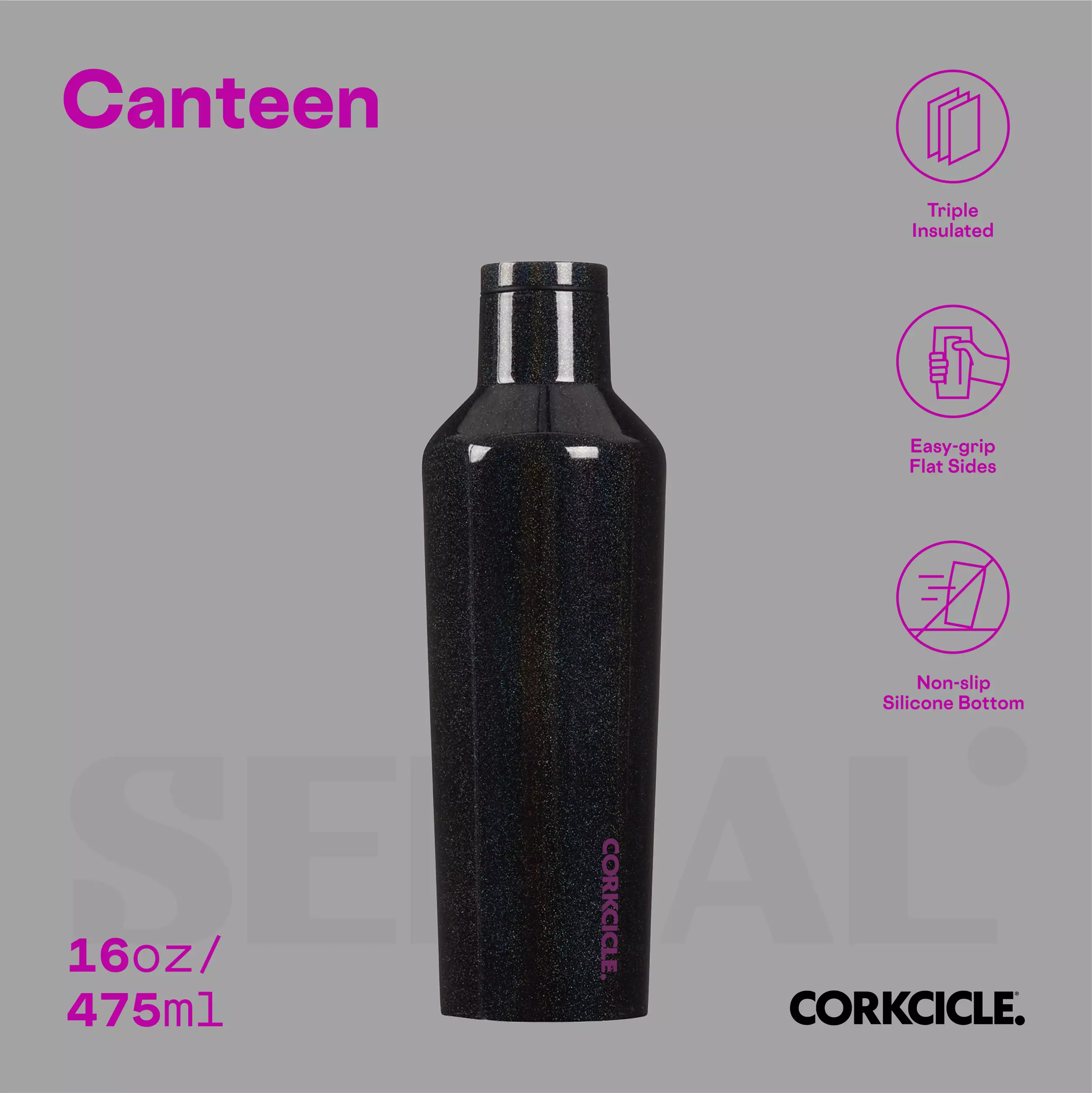 CORKCICLE® Canteen 16oz - Unicorn Magic Stardust