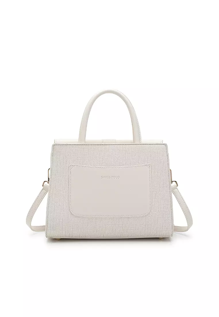 Women's Top Handle Bag / Sling Bag / Crossbody Bag (Tas Selempang / Tas Tangan) - Putih