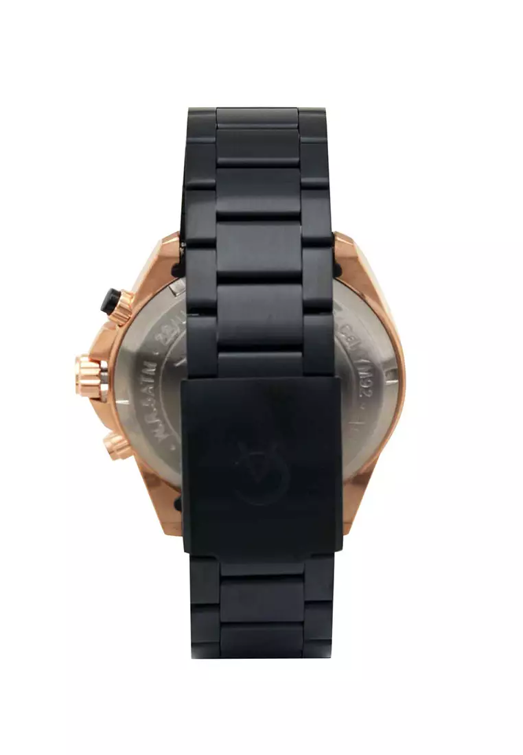 Alexandre Christie Jam Tangan Pria - Black Rosegold - Stainless Steel - 6669 MCBBRBA