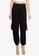 MISSGUIDED black Seat Belt Jersey Cargo Trousers 62E09AAC618E40GS_1