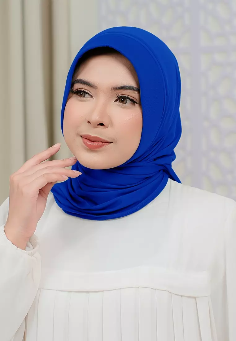 HIJAB INSTAN SOFTPAD AMEENA - ELECTRIC BLUE