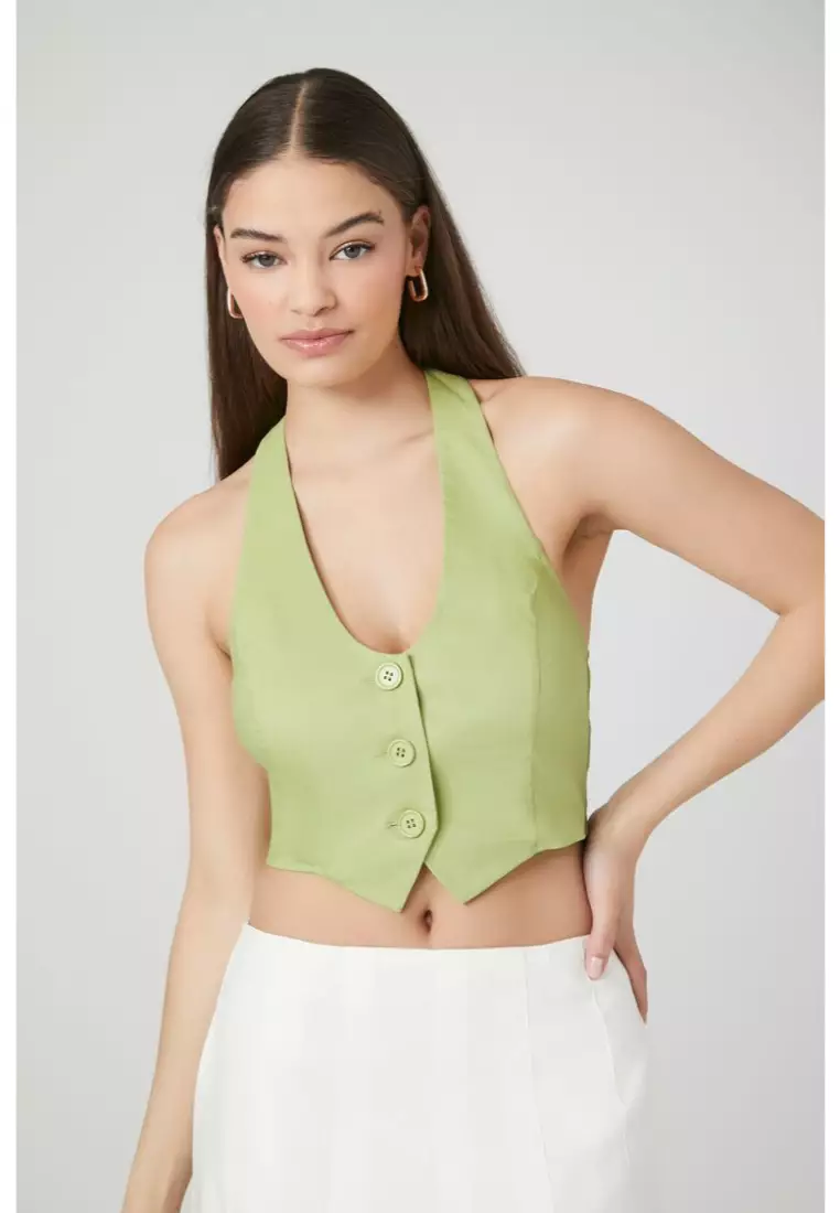 Woven crop top forever 21 clearance