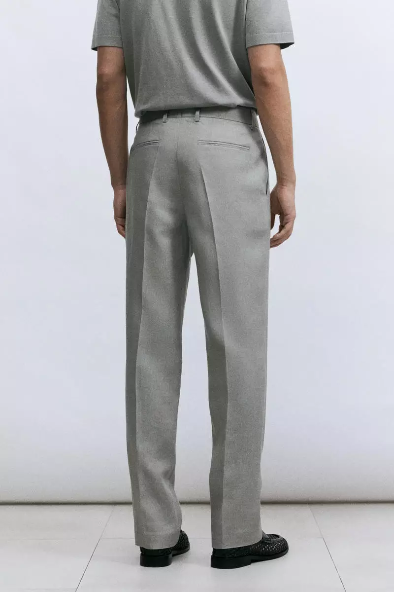 Slim Fit Linen suit trousers
