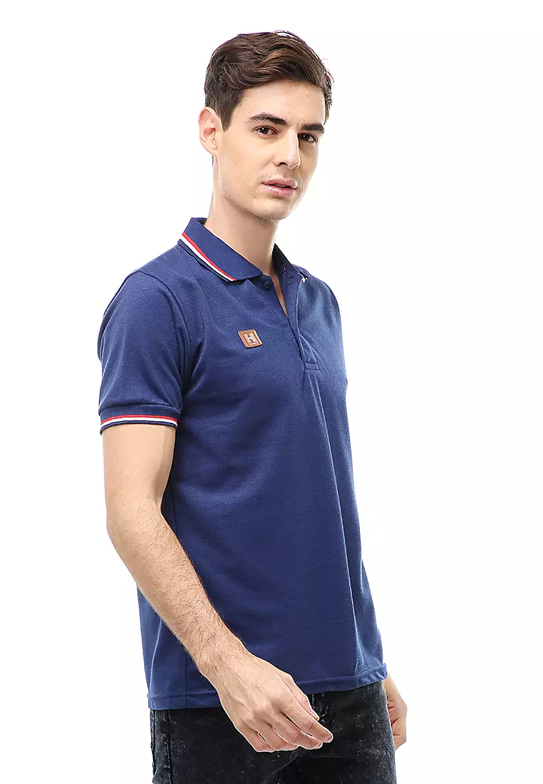 Jack Atasan Formal Kaos Polo Pria Short Sleeve Material Cotton ORIGINAL - Navy
