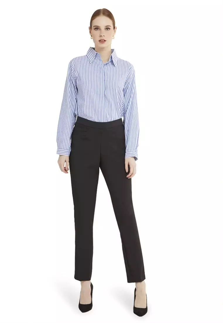 Celana Panjang Long Pants Bawahan Wanita Quality Premium - Black