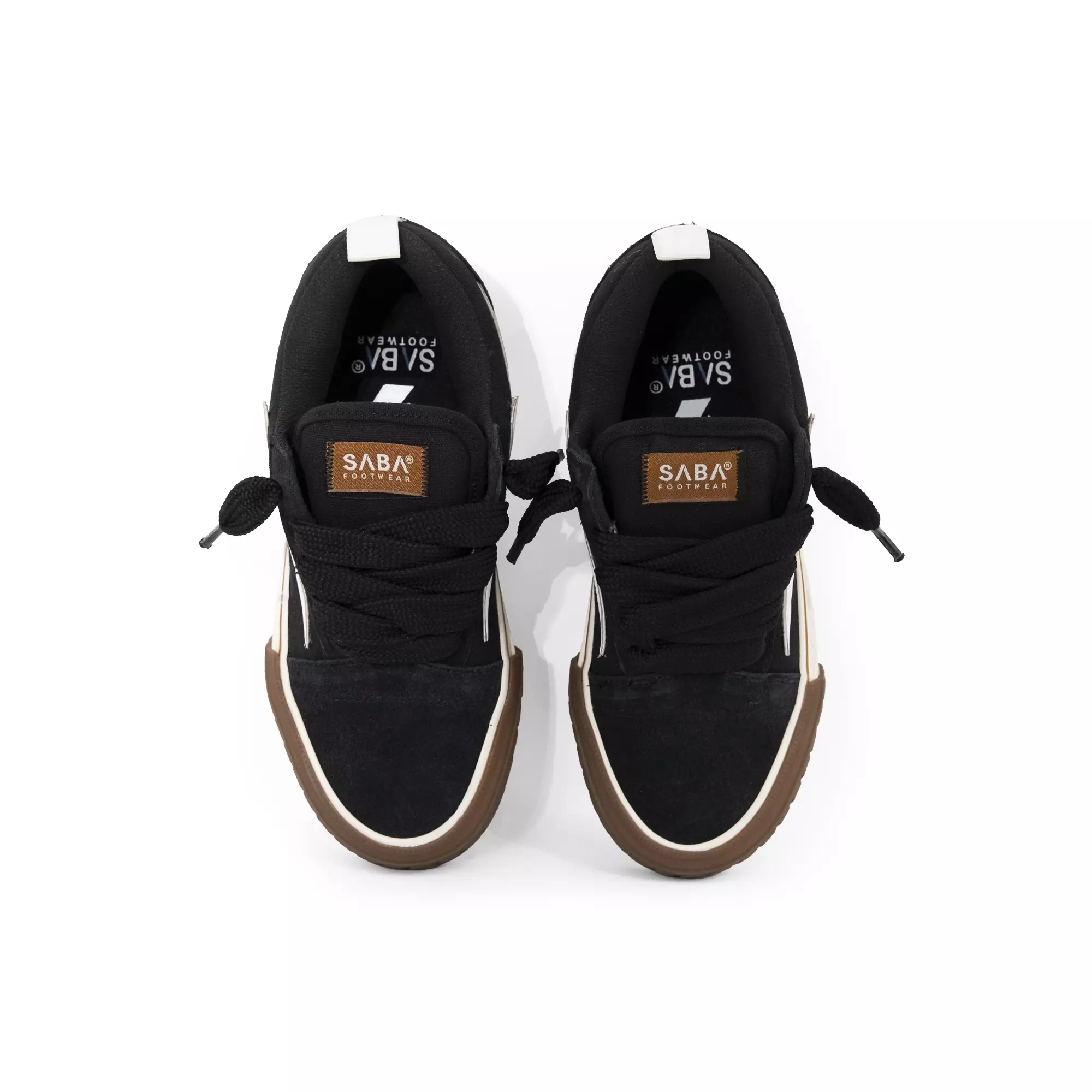 SABA Zeus Pro Black White Dark Gum - Sepatu Sneakers Pria Wanita