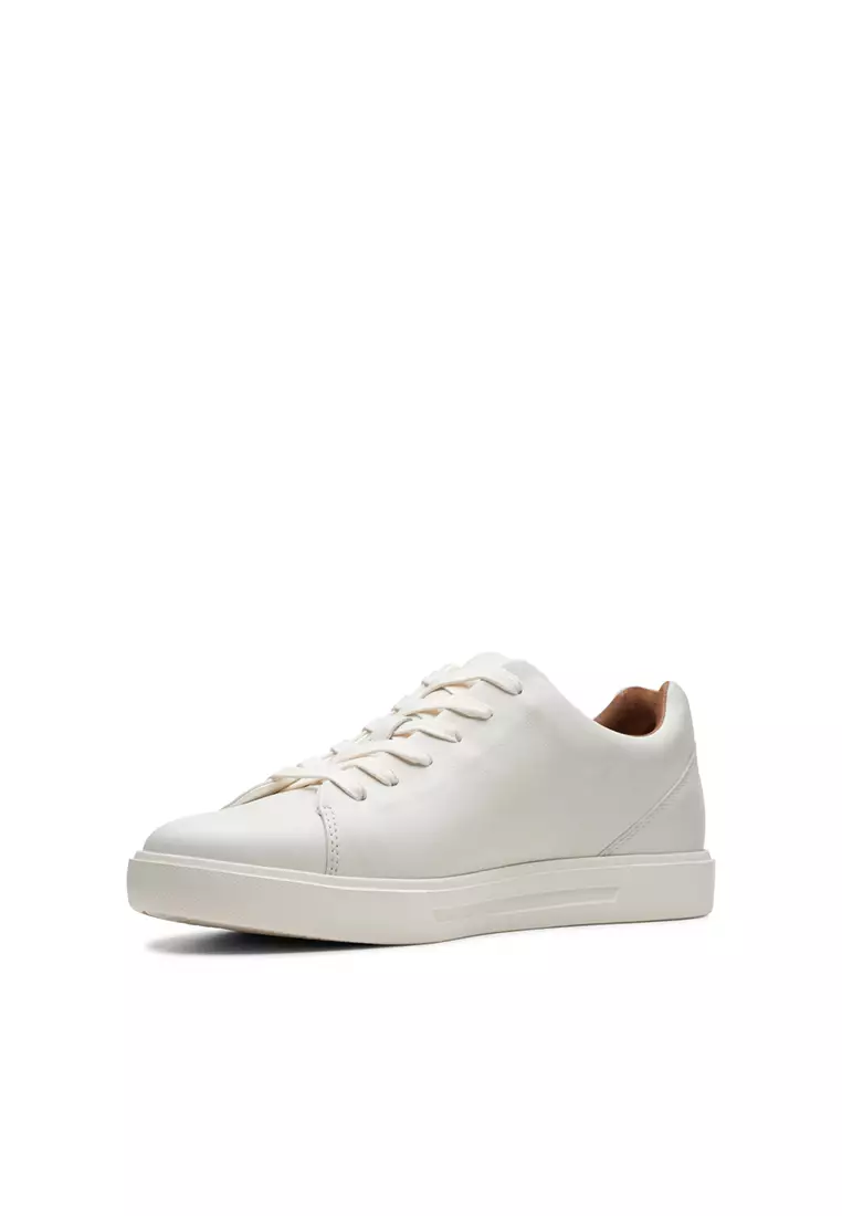Mens Un Costa Lace Trainers - White Leather