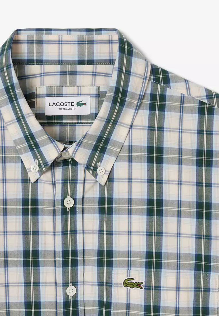 Regular Fit Poplin Plaid Shirt