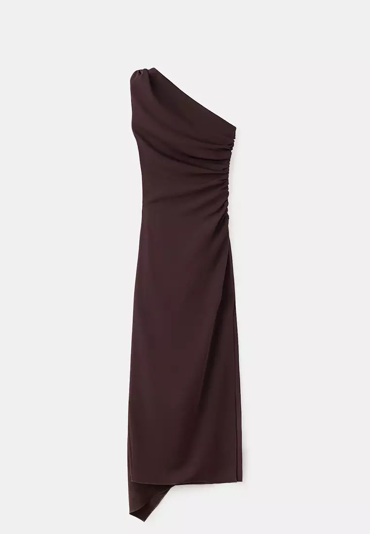 Asymmetrical Dress With Scarf