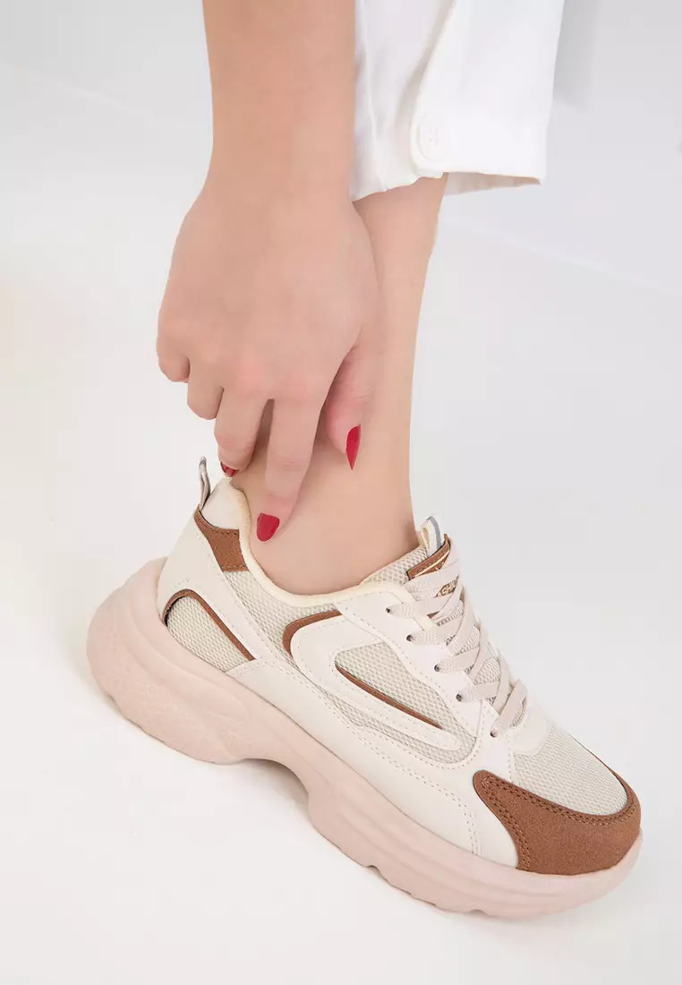 Beige-Tan Women's Sneaker 20413