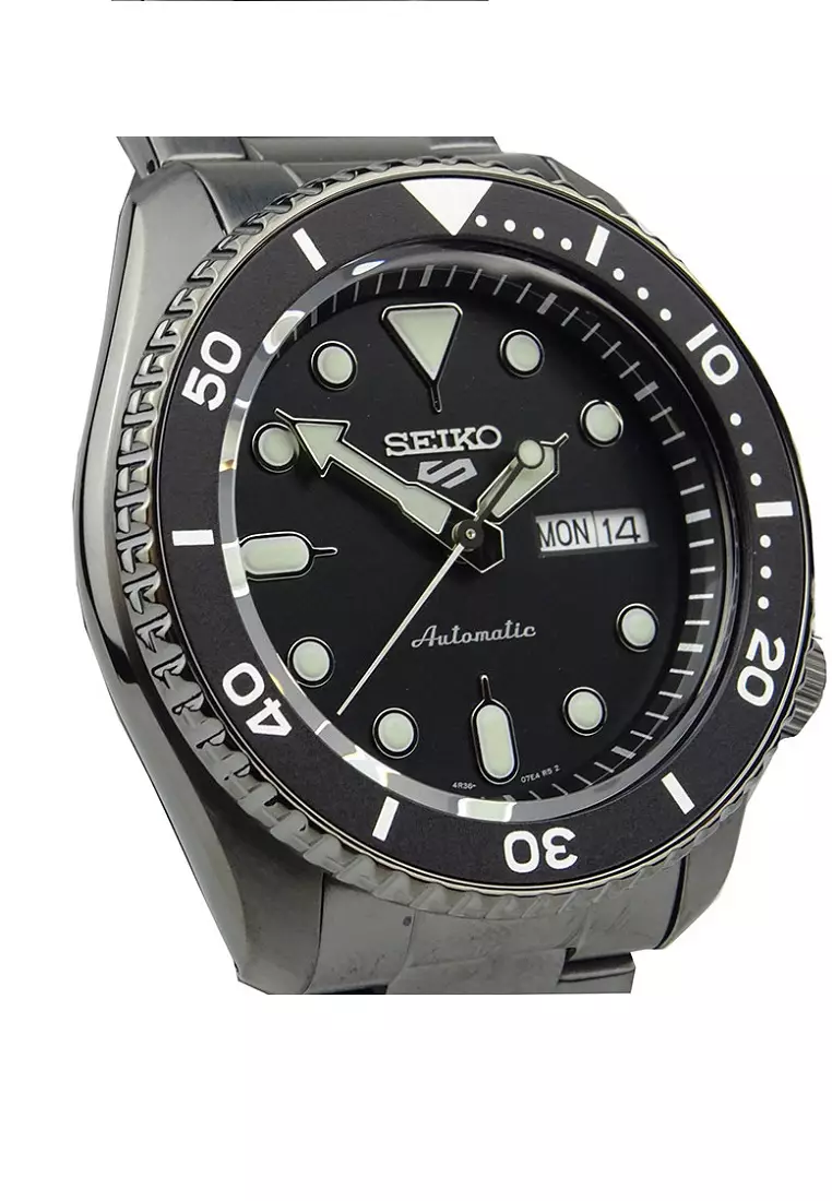 5 Automatic 24 Jewels New Logo SRPD65K1 Black Stainless Steel