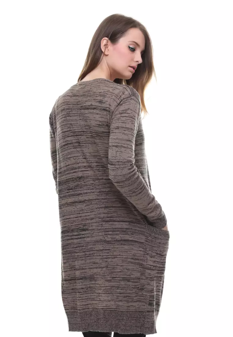 Sweater Wanita - Model Dress - Warna Corak - Coklat