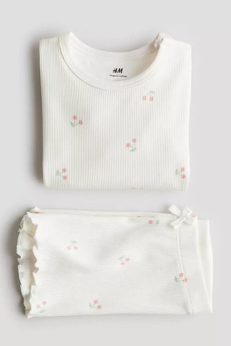 2-piece ribbed cotton set