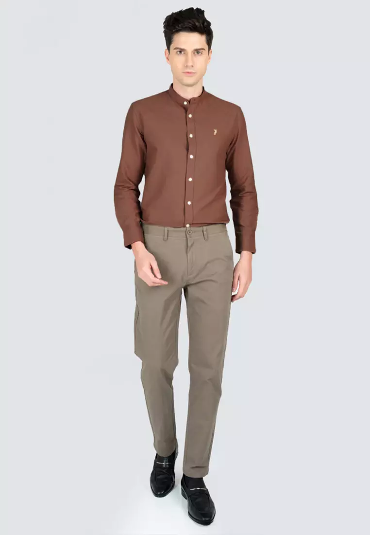 Polo Haus - Men’s Cotton Mix Signature Fit Mandarin Collar MBLSE002