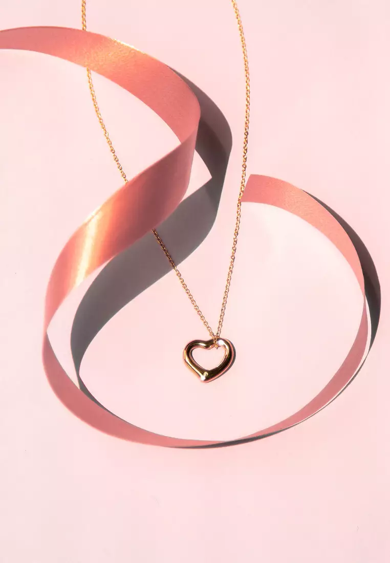 Premium - Darling Heart 0.05ct Diamomd Pendant Necklace in Rose Gold