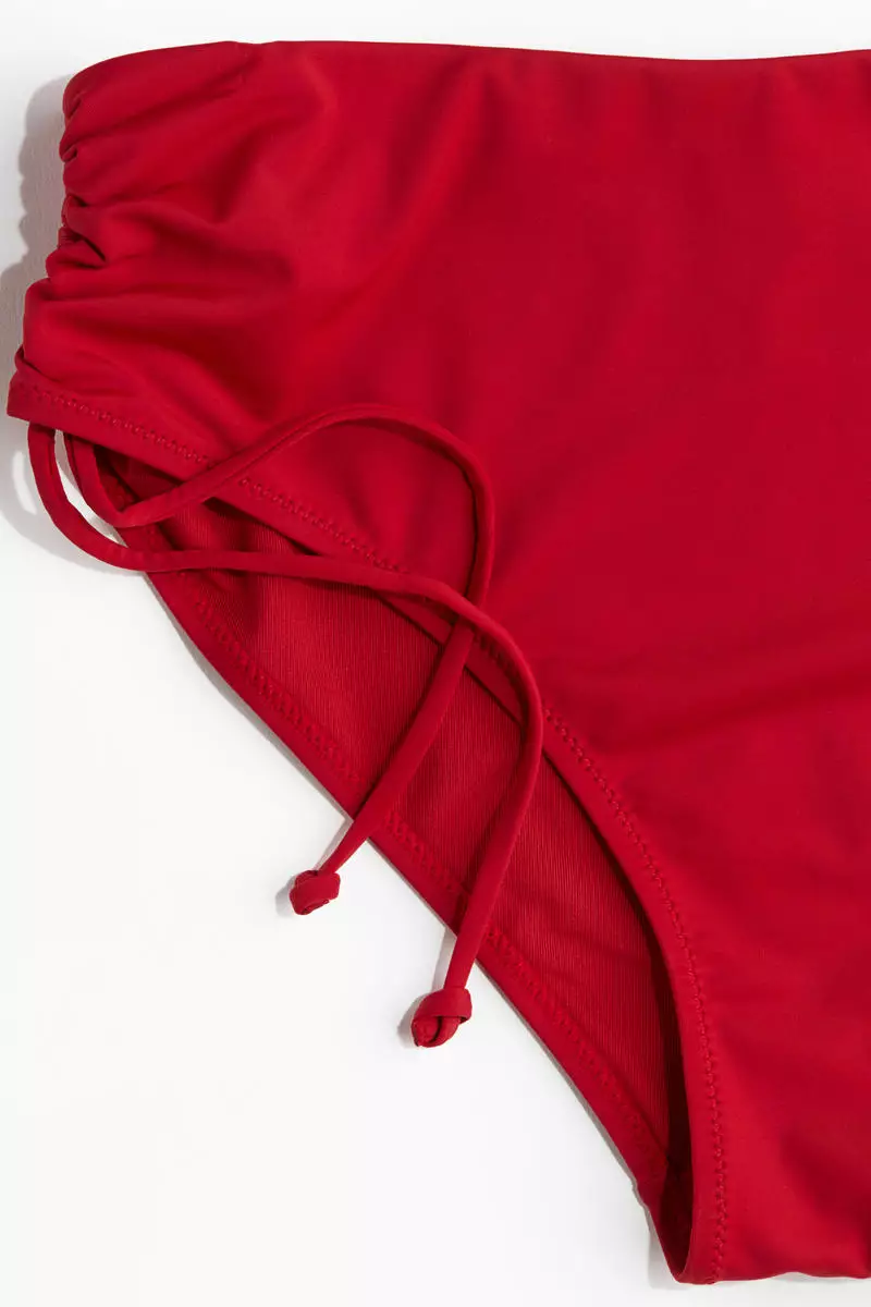 Drawstring-detail bikini bottoms