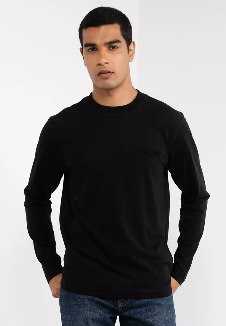 black long sleeve long shirt