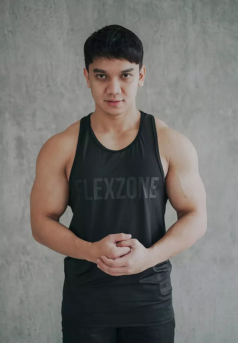 FLEXZONE Sport Singlet Basic Series Black