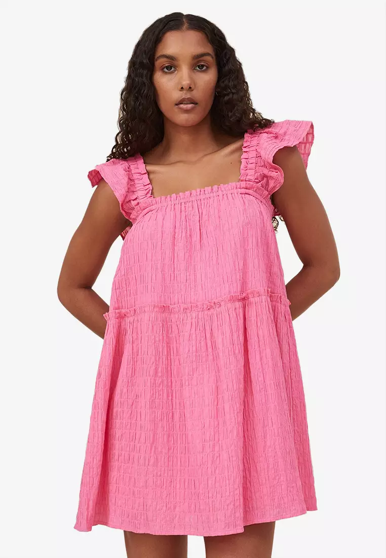 Guess farrah outlet ruffle dress