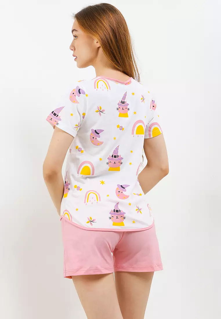 Pyjama Baju Tidur  Short Sleeve Short Pants Sleepwear