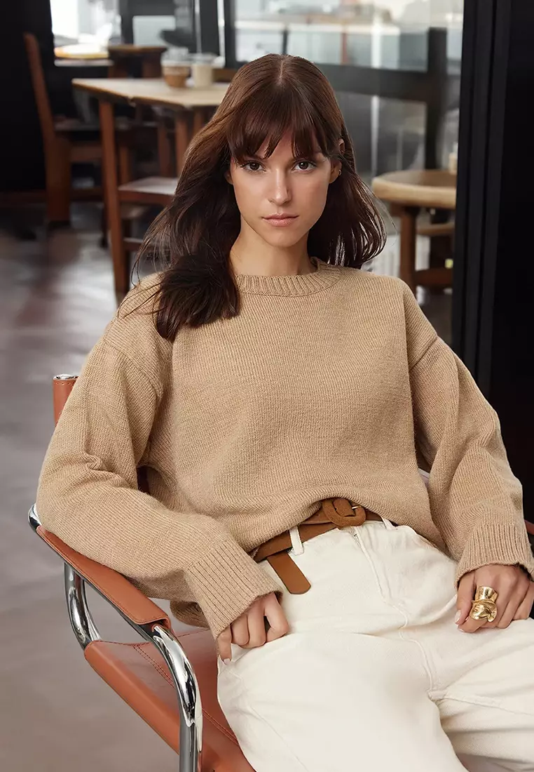 Mink Wide Pattern Soft Texture Knitwear Sweater TWOAW25KZ00126