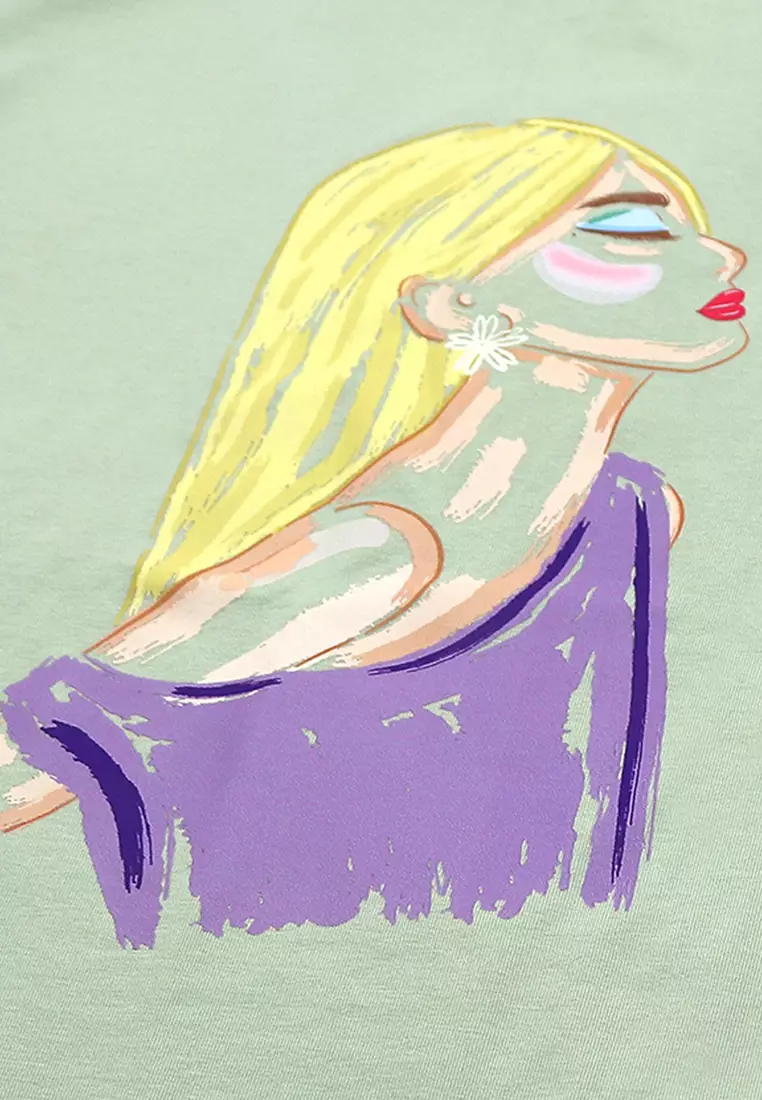 Ladie's Graphic T-shirt "Ciao Bella, Blonde Haired Lady"