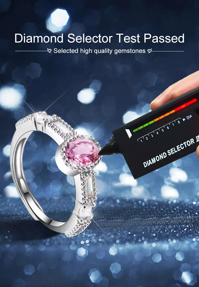 Cincin Wanita Berlian Dilapisi Platinum Perhiasan Korea Style Sertifikat GRA Cincin Cewek