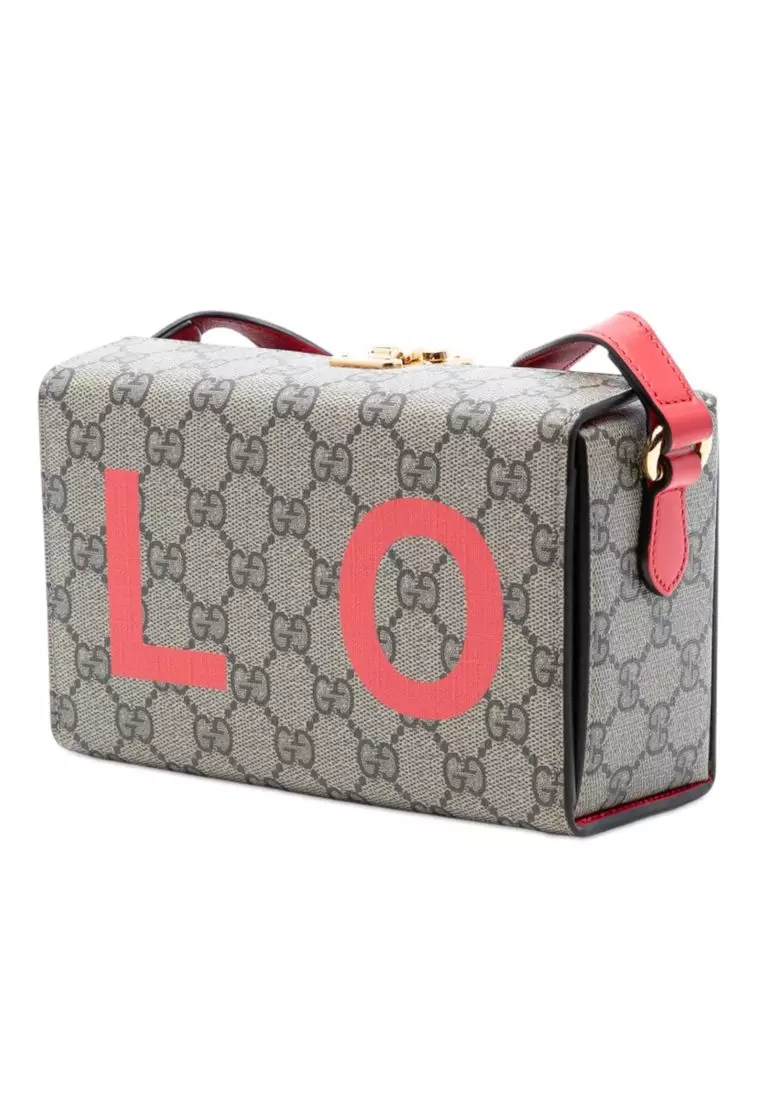 Pre-Loved Gucci Mini Gg Supreme Love Trunk Crossbody