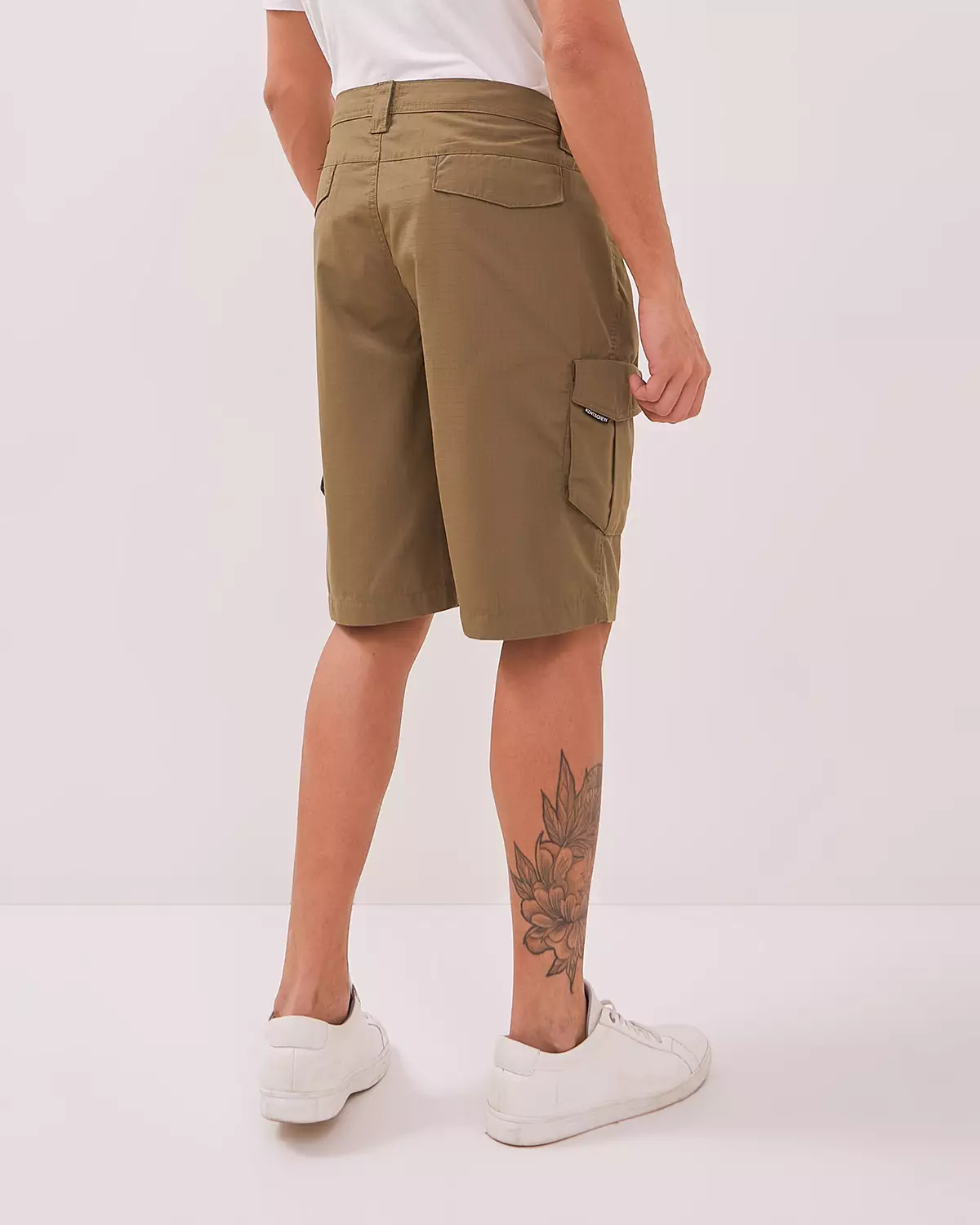 OLIVE GREEN RIPSTOP CARGO SHORTS