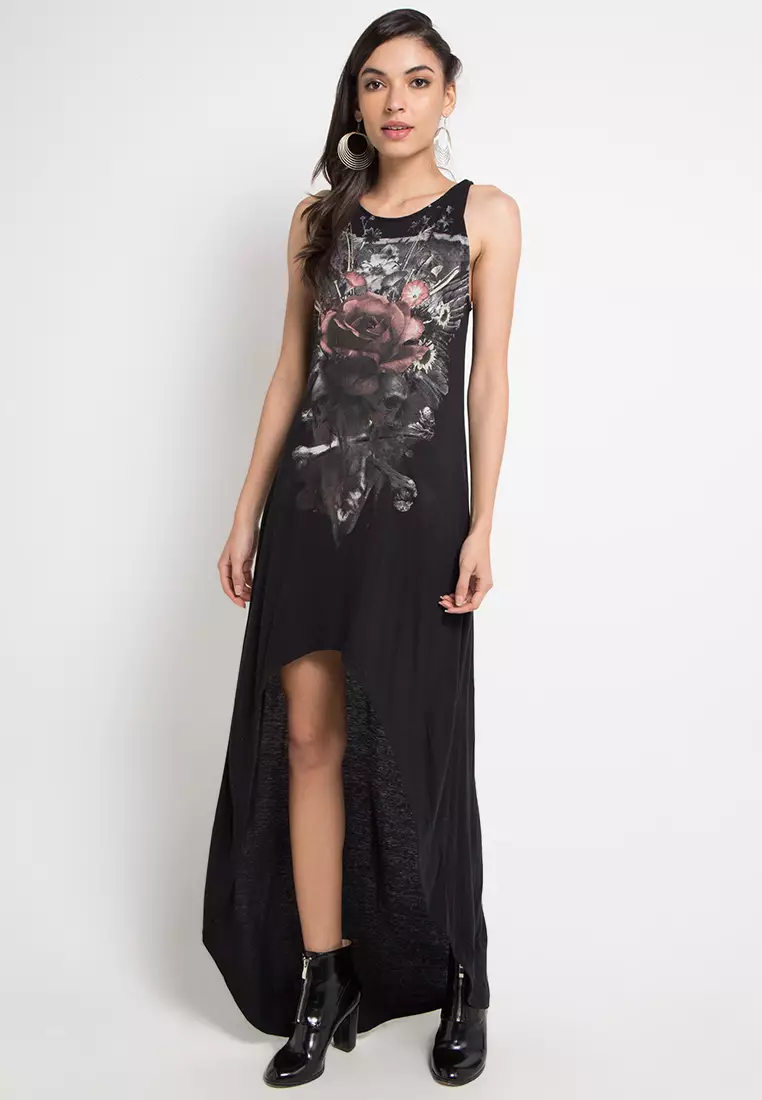 Rose Wings Maxi Dress
