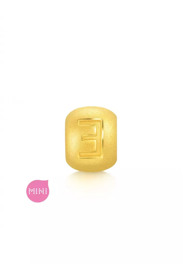 Charme 999 24K Gold Letter E Alphabet Charm 92900C (Bracelet not included)