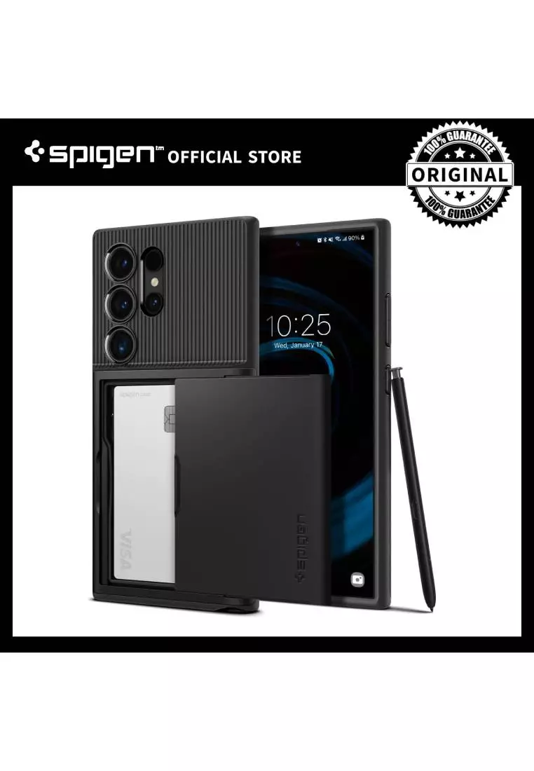 Spigen Slim Armor CS - Funda diseñada para Galaxy S24 Ultra (2024),  [protección de grado militar] [tarjetero] - Abyss Green