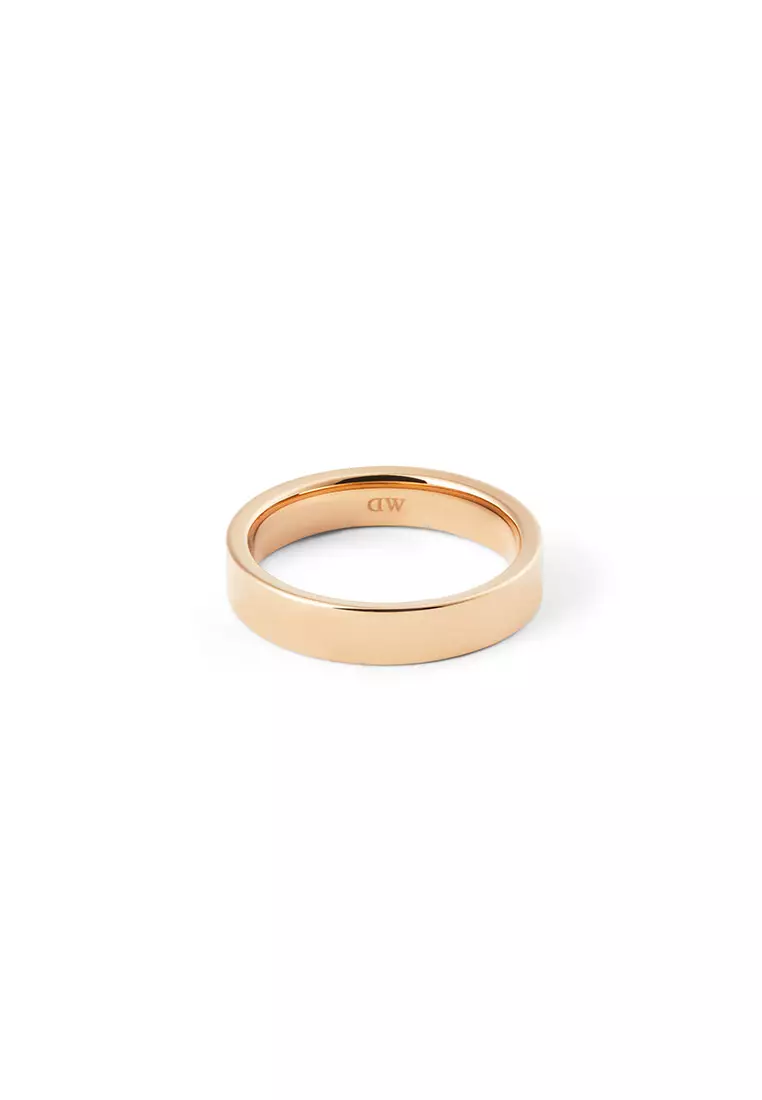 Line Ring Polished Rose Gold 4.5mm - Unisex Ring for women and men stainless steel Ring DW Official Authentic Original