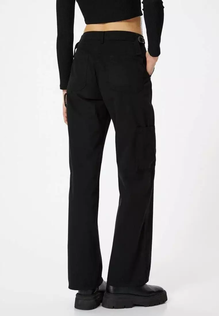Jual KOTON Cotton High Waist Cargo Pants Original 2025 ZALORA