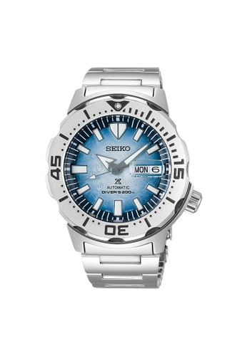 Seiko blue Jam Tangan Pria Seiko Prospex Penguin Monster Save The Ocean SRPG57K1 Automatic Divers 200M Stainless Steel Strap 6C3A6AC93A5C0DGS_1