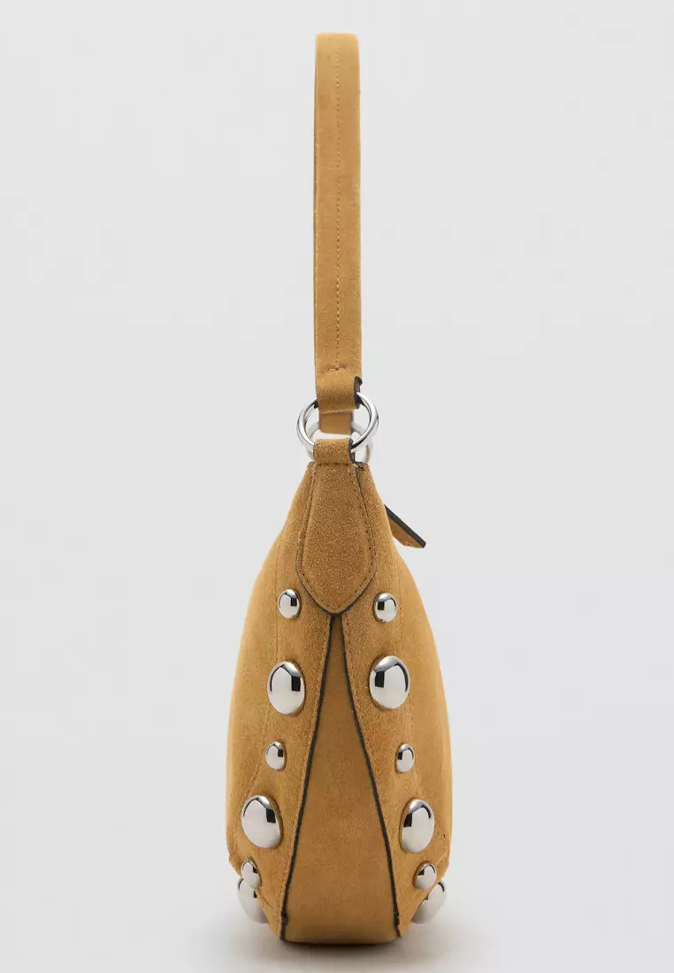 Stud Leather Shoulder Bag